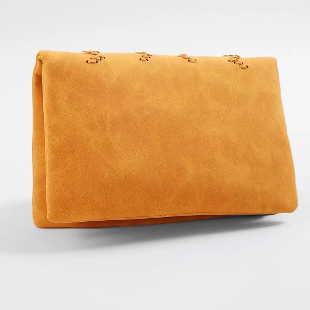 Street Level Mustard Embroidered Crossbody Bag - Picture 10 of 14